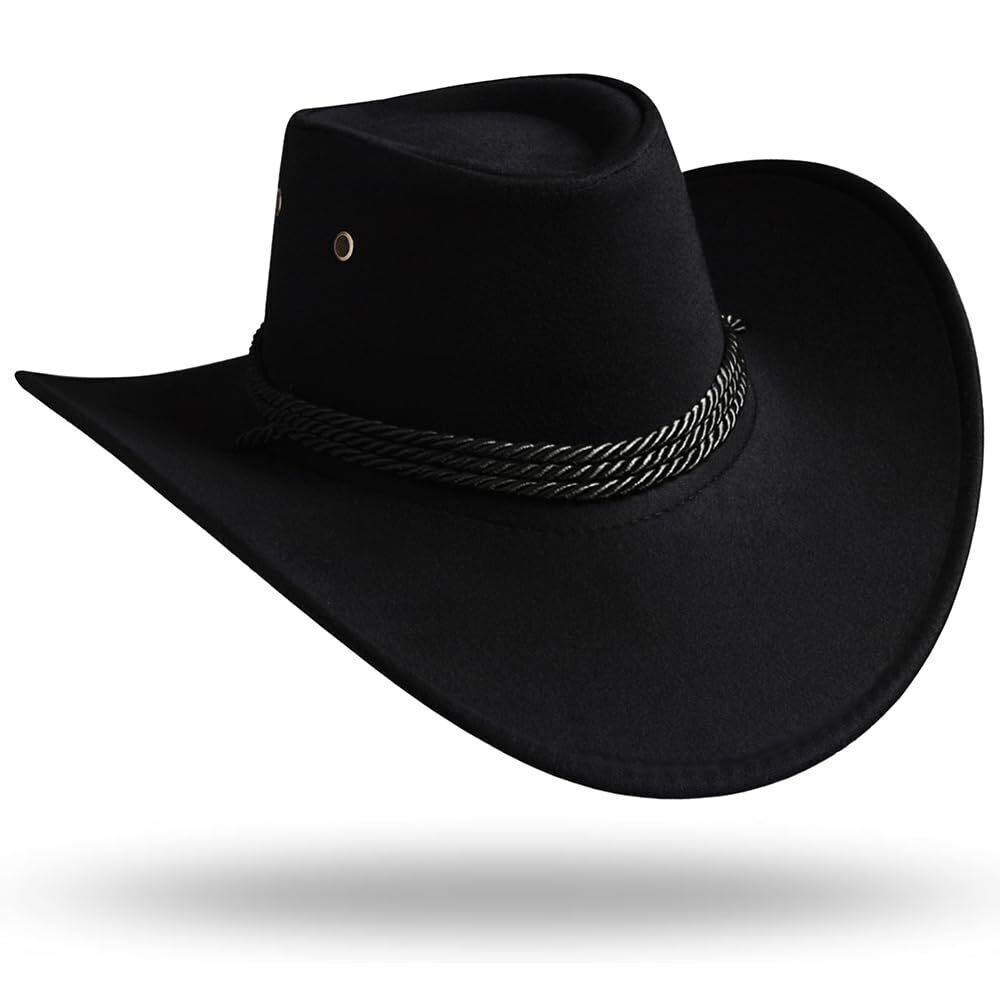 4398 and Classic Western Rolled-up Vegan Suede Decent Drawstring Cowboy